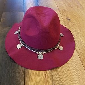 Free People Embelished Wide Brim Festival Hat